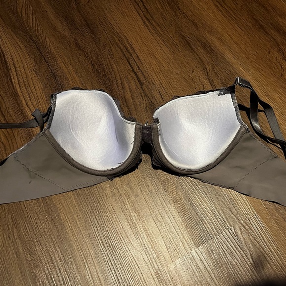 Grey Floral Print Bra - Picture 3 of 5